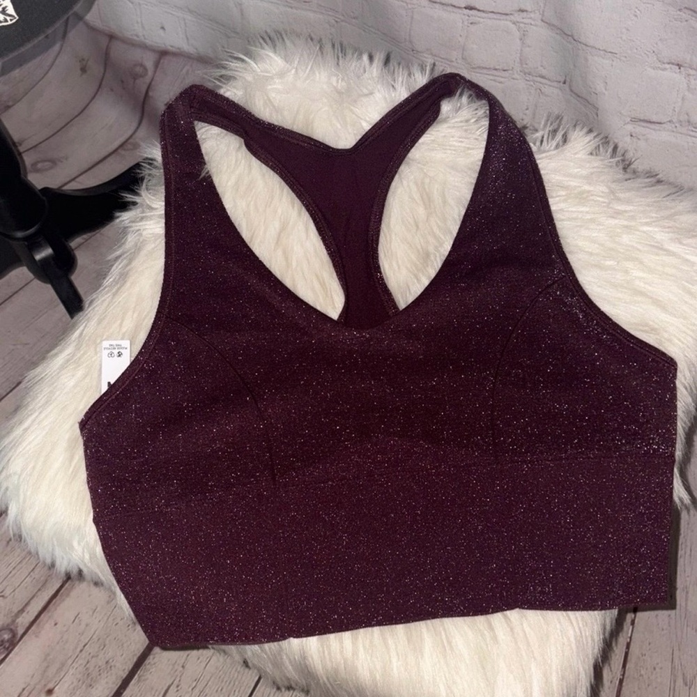 PINK Victoria's Secret Seamless Shimmer Leggings w/Plunge Sports Bra Top 2pc Set - Picture 2 of 5